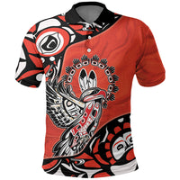 Canada National Indigenous Peoples Day Polo Shirt Haida Art Eagle
