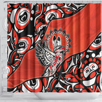 Canada National Indigenous Peoples Day Shower Curtain Haida Art Eagle