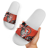 Canada National Indigenous Peoples Day Slide Sandals Haida Art Eagle