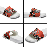 Canada National Indigenous Peoples Day Slide Sandals Haida Art Eagle
