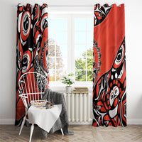 Canada National Indigenous Peoples Day Window Curtain Haida Art Eagle