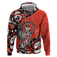 Canada National Indigenous Peoples Day Zip Hoodie Haida Art Eagle