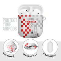Personalized Croatia Hrvatska AirPods Case National Day 2026 White Version