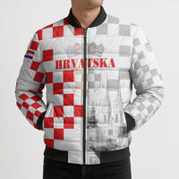 Personalized Croatia Hrvatska Bomber Puffer Jacket National Day 2026 White Version