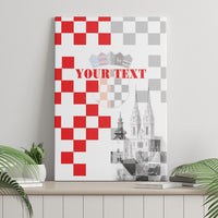 Personalized Croatia Hrvatska Canvas Wall Art National Day 2026 White Version