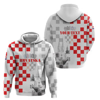Personalized Croatia Hrvatska Hoodie National Day 2026 White Version