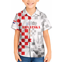 Personalized Croatia Hrvatska Kid Hawaiian Shirt National Day 2026 White Version