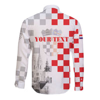 Personalized Croatia Hrvatska Long Sleeve Button Shirt National Day 2026 White Version