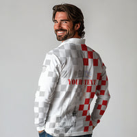 Personalized Croatia Hrvatska Long Sleeve Polo Shirt National Day 2026 White Version