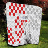 Personalized Croatia Hrvatska Quilt National Day 2026 White Version