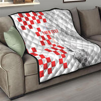 Personalized Croatia Hrvatska Quilt National Day 2026 White Version