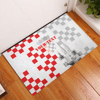 Personalized Croatia Hrvatska Rubber Doormat National Day 2026 White Version