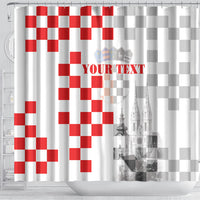 Personalized Croatia Hrvatska Shower Curtain National Day 2026 White Version