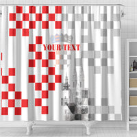 Personalized Croatia Hrvatska Shower Curtain National Day 2026 White Version