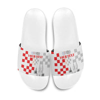 Personalized Croatia Hrvatska Slide Sandals National Day 2026 White Version