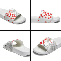 Personalized Croatia Hrvatska Slide Sandals National Day 2026 White Version