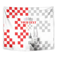 Personalized Croatia Hrvatska Tapestry National Day 2026 White Version