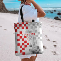 Personalized Croatia Hrvatska Tote Bag National Day 2026 White Version