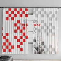 Personalized Croatia Hrvatska Window Curtain National Day 2026 White Version