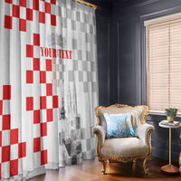 Personalized Croatia Hrvatska Window Curtain National Day 2026 White Version