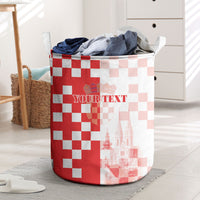Personalized Croatia Hrvatska Laundry Basket National Day 2026 Red Version