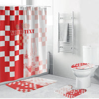 Personalized Croatia Hrvatska Bathroom Set National Day 2026 Red Version