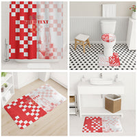 Personalized Croatia Hrvatska Bathroom Set National Day 2026 Red Version
