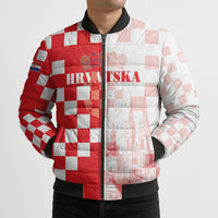Personalized Croatia Hrvatska Bomber Puffer Jacket National Day 2026 Red Version