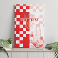 Personalized Croatia Hrvatska Canvas Wall Art National Day 2026 Red Version