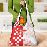 Personalized Croatia Hrvatska Grocery Bag National Day 2026 Red Version