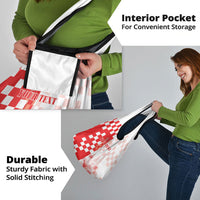 Personalized Croatia Hrvatska Grocery Bag National Day 2026 Red Version