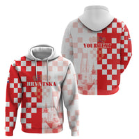Personalized Croatia Hrvatska Hoodie National Day 2026 Red Version