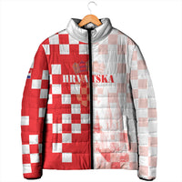 Personalized Croatia Hrvatska Padded Jacket National Day 2026 Red Version