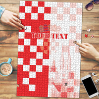 Personalized Croatia Hrvatska Puzzle National Day 2026 Red Version