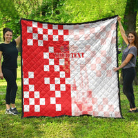 Personalized Croatia Hrvatska Quilt National Day 2026 Red Version