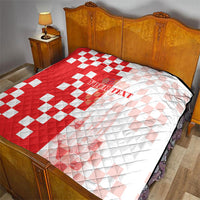 Personalized Croatia Hrvatska Quilt National Day 2026 Red Version