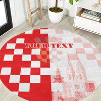 Personalized Croatia Hrvatska Round Carpet National Day 2026 Red Version