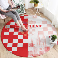 Personalized Croatia Hrvatska Round Carpet National Day 2026 Red Version