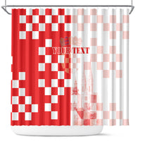 Personalized Croatia Hrvatska Shower Curtain National Day 2026 Red Version