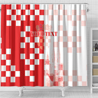 Personalized Croatia Hrvatska Shower Curtain National Day 2026 Red Version