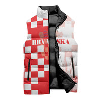 Personalized Croatia Hrvatska Sleeveless Puffer Jacket National Day 2026 Red Version