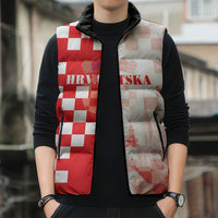 Personalized Croatia Hrvatska Sleeveless Puffer Jacket National Day 2026 Red Version