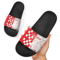 Personalized Croatia Hrvatska Slide Sandals National Day 2026 Red Version
