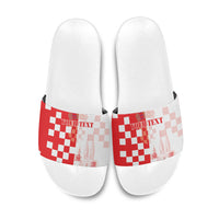Personalized Croatia Hrvatska Slide Sandals National Day 2026 Red Version