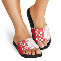 Personalized Croatia Hrvatska Slide Sandals National Day 2026 Red Version