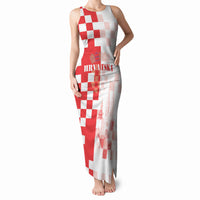 Personalized Croatia Hrvatska Tank Maxi Dress National Day 2026 Red Version