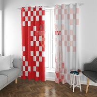 Personalized Croatia Hrvatska Window Curtain National Day 2026 Red Version