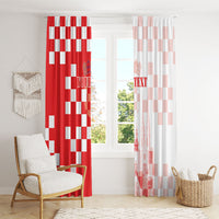 Personalized Croatia Hrvatska Window Curtain National Day 2026 Red Version