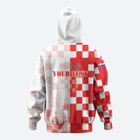 Personalized Croatia Hrvatska Zip Hoodie National Day 2026 Red Version