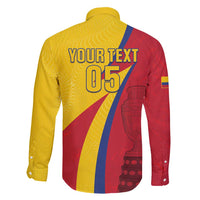 Custom Colombia 2024 Football Family Matching Long Sleeve Bodycon Dress and Hawaiian Shirt Go Champions Los Cafeteros LT05 - Wonder Print Shop